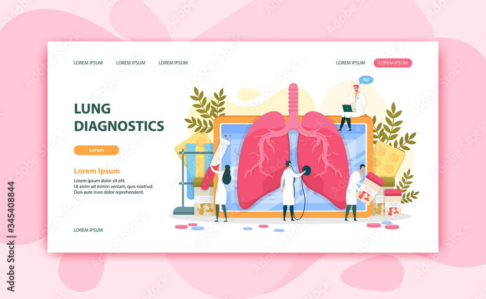 Obraz premium Lung Diagnostic, Doctor Using Modern Equipment.