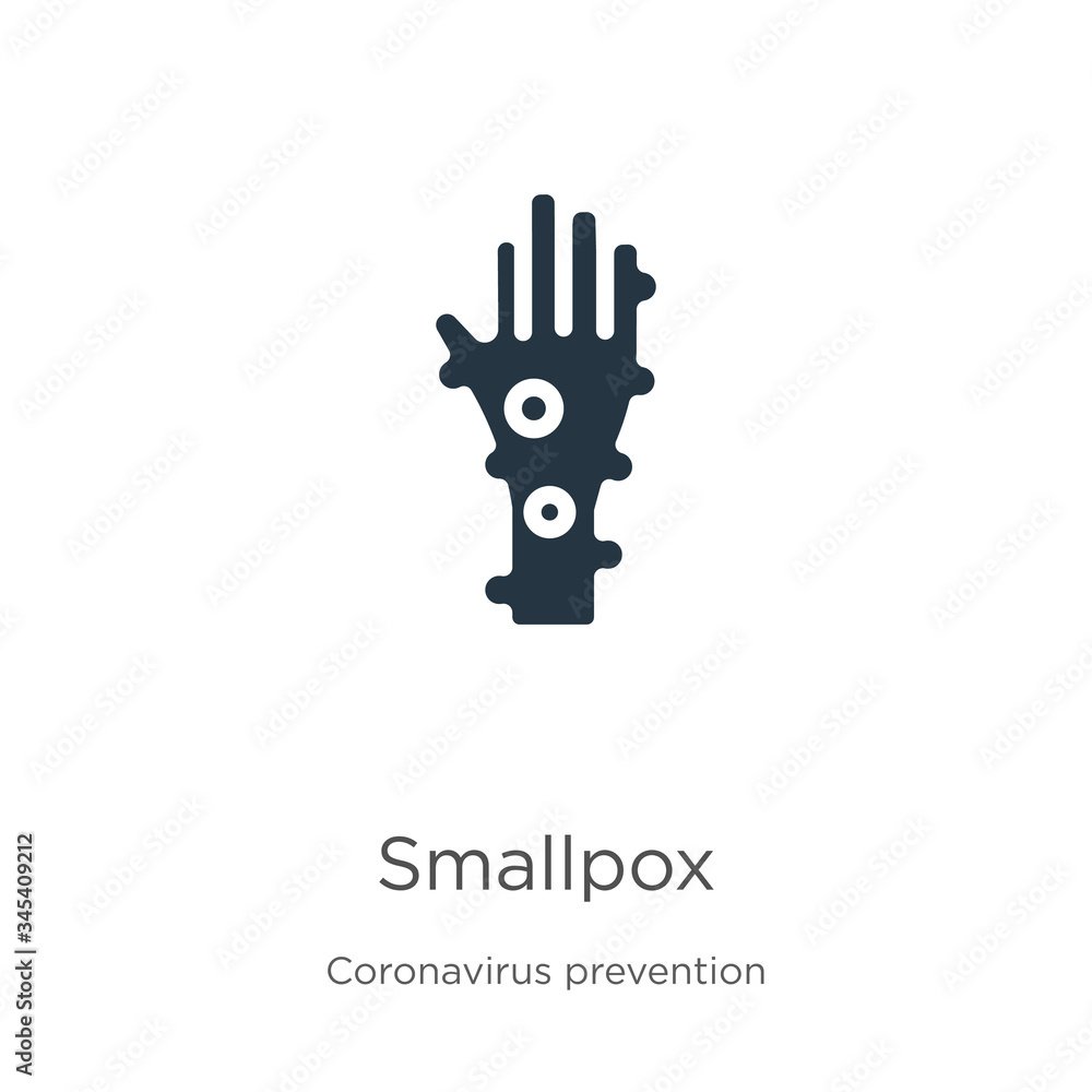Smallpox icon vector. Trendy flat smallpox icon from Coronavirus Prevention collection isolated on white background. Vector illustration can be used for web and mobile graphic design, logo, eps10 Smallpox icon vector. Trendy flat smallpox icon from Coronavirus Prevention collection isolated on white background. Vector illustration can be used for web and mobile graphic design, logo, eps10