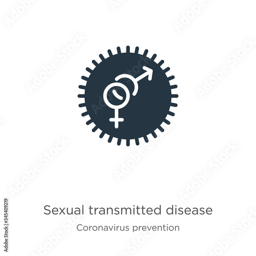 Sexual transmitted disease icon vector. Trendy flat sexual transmitted disease icon from Coronavirus Prevention collection isolated on white background. Vector illustration can be used for web and