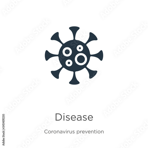 Disease icon vector. Trendy flat disease icon from Coronavirus Prevention collection isolated on white background. Vector illustration can be used for web and mobile graphic design, logo, eps10