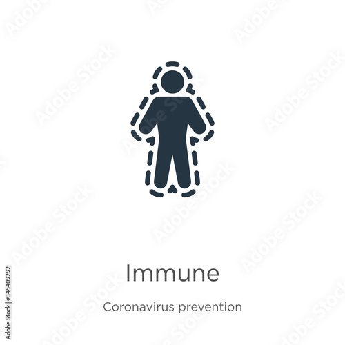Immune icon vector. Trendy flat immune icon from Coronavirus Prevention collection isolated on white background. Vector illustration can be used for web and mobile graphic design, logo, eps10