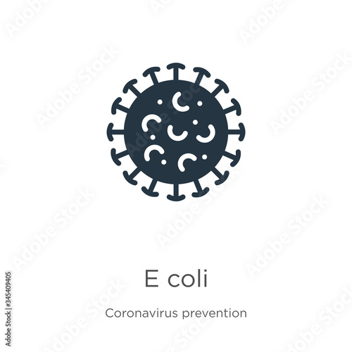 E coli icon vector. Trendy flat e coli icon from Coronavirus Prevention collection isolated on white background. Vector illustration can be used for web and mobile graphic design, logo, eps10