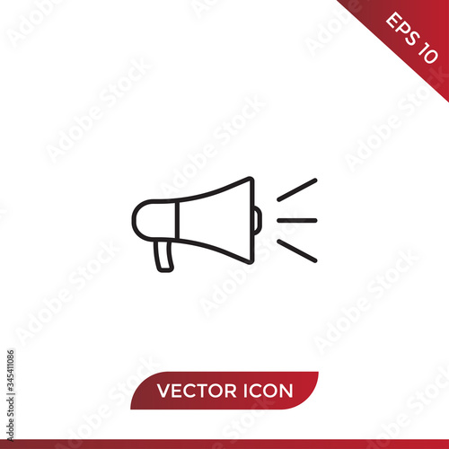 Megaphone vector icon in modern design style for web site and mobile app