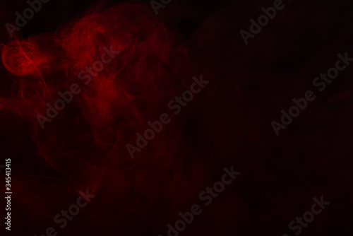 Red steam on a black background.