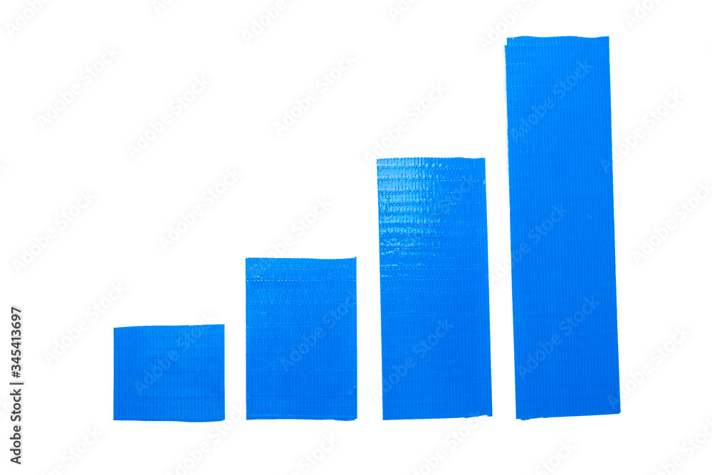 Blue scotch tape pieces isolated on white Blue scotch tape pieces isolated on white