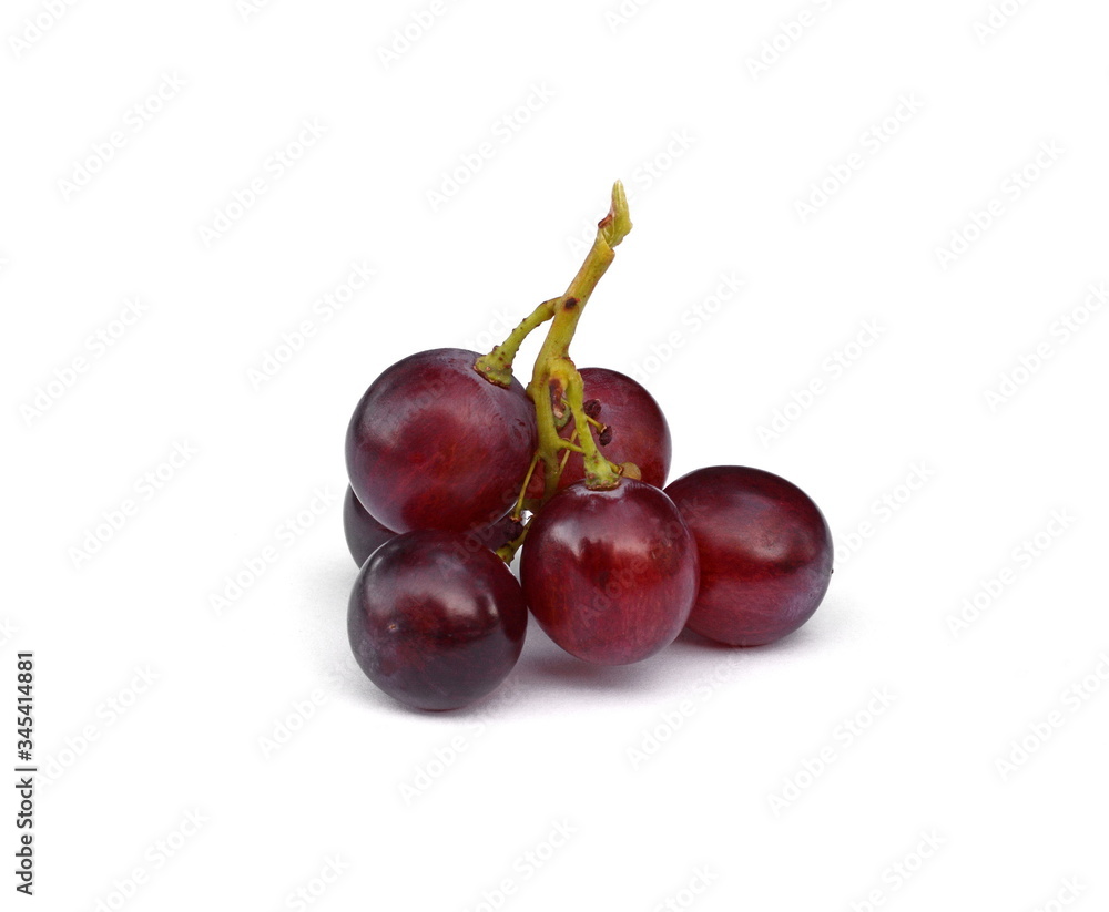 A bunch of overripe grapes isolated on white background. A bunch of overripe grapes isolated on white background.