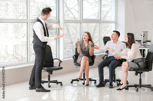 Team of business people pla...