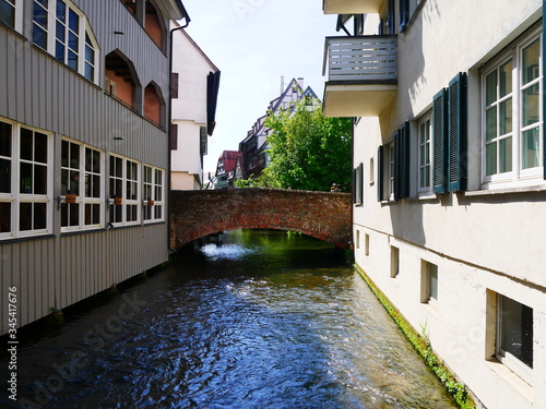 Ulm, Deutschland: Ulms historisches Fischerviertel mit seinen Kanälen und Brücken erinnert an Venedig photo