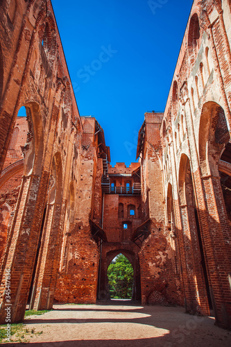 Ruins of cathedral in Tartu, Estonia photo