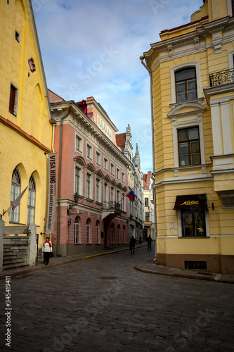 Tallinn, Estonia - October 22, 2013: narrow old streets in Old Tallinn © Alex Vog