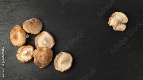 Fresh Shiitake Mushrooms, Raw Shitake, Healthy Organic Asian Fungi