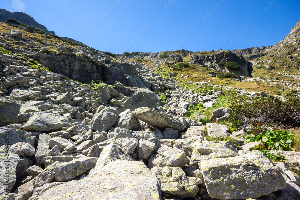Landscape from hiking trail for Malyovitsa peak, Rila Mountain