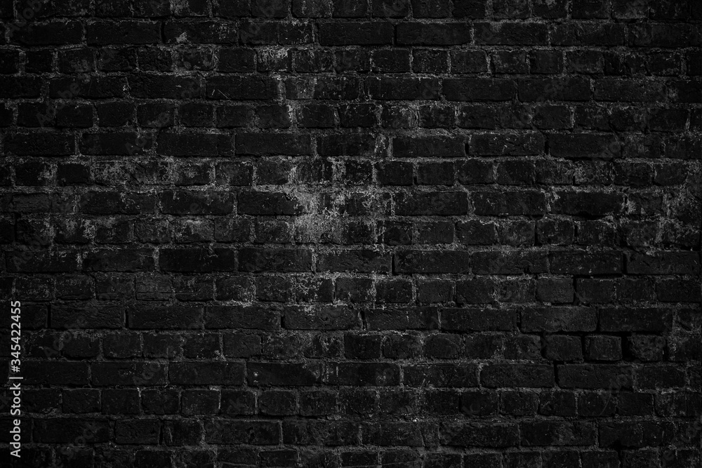 Obraz premium Black grunge brick urban wall.
