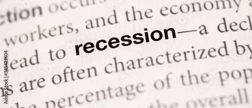 The word recession in a book