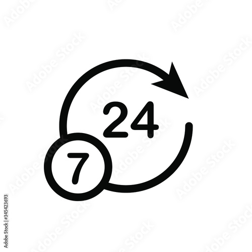 24/7 icon label tag template