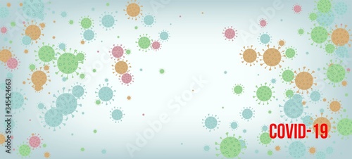 Covid-19 Quarantine nCoV Banner. Virus Protection Flat Corona Web 