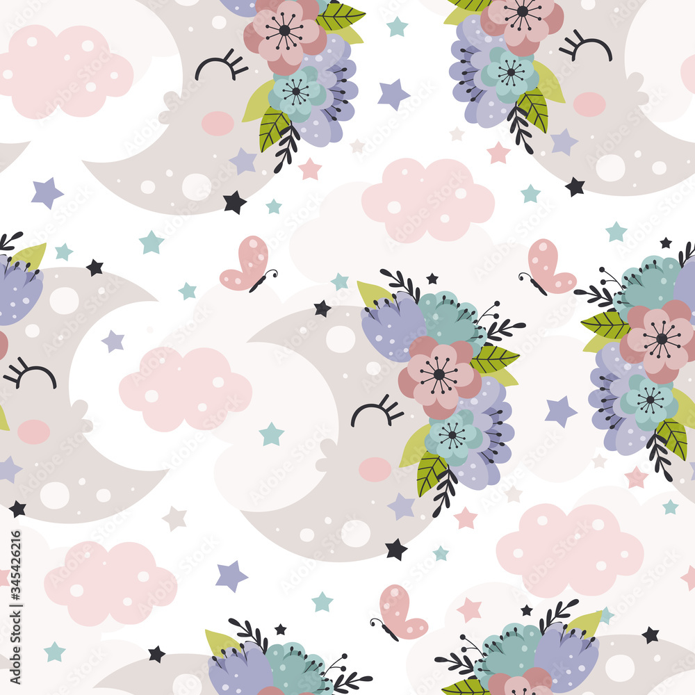 seamlesspattern with beautiful moon and flowers
- vector illustration, eps seamlesspattern with beautiful moon and flowers
- vector illustration, eps