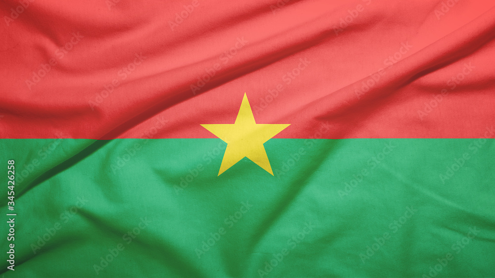 Burkina Faso flag with fabric texture Burkina Faso flag with fabric texture