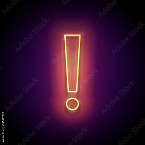 Glow Exclamation Mark, Attention Warning Sign