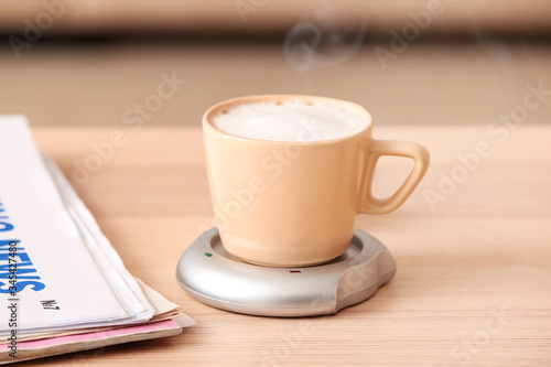 Cup of coffee with heater a...