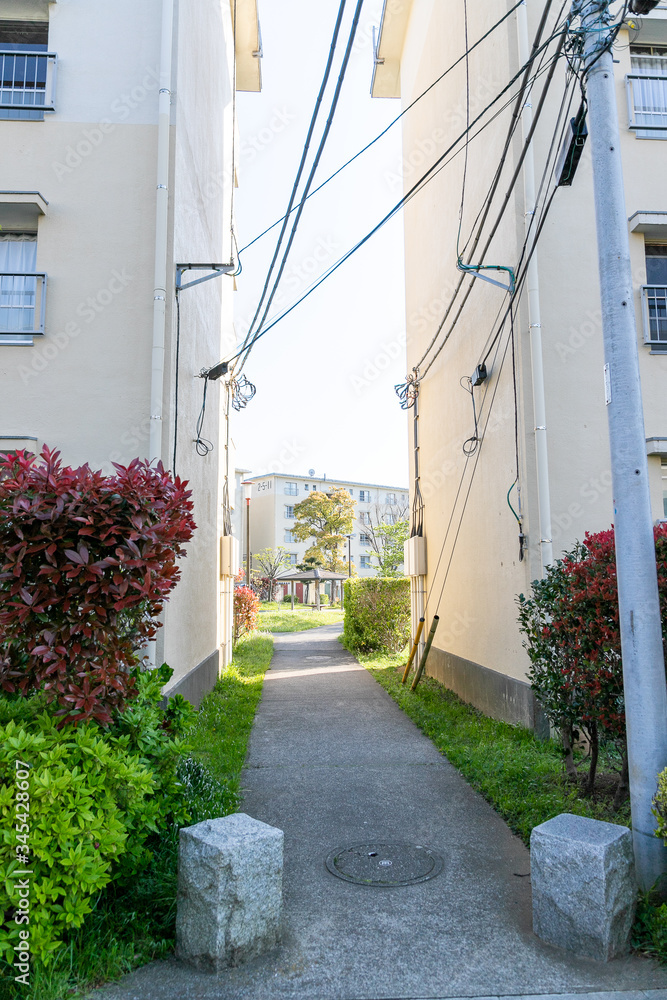 Obraz premium 南船橋駅の近くにある団地 千葉県船橋市 日本