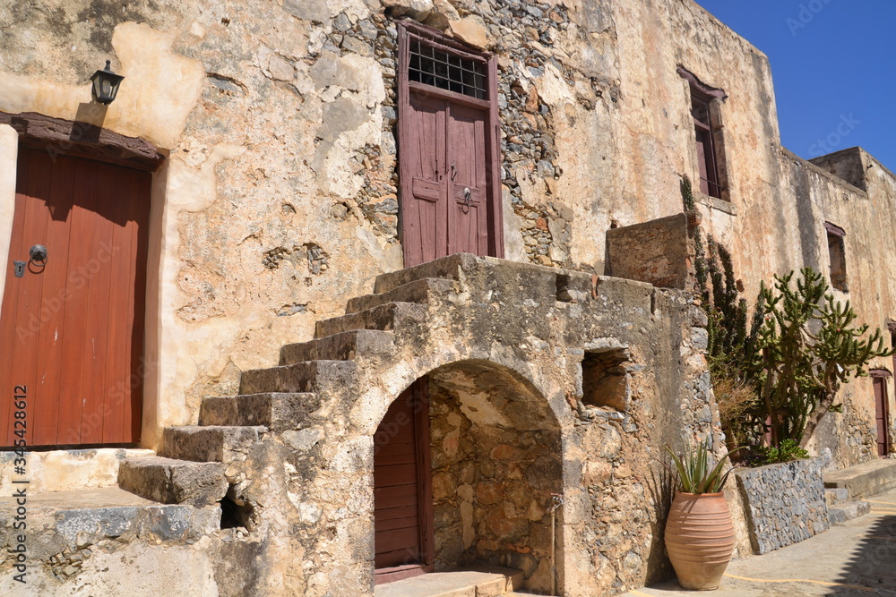 Greece, Crete, architecture, building, old, medieval, europe, stone, travel, history, tourism, mediterranean