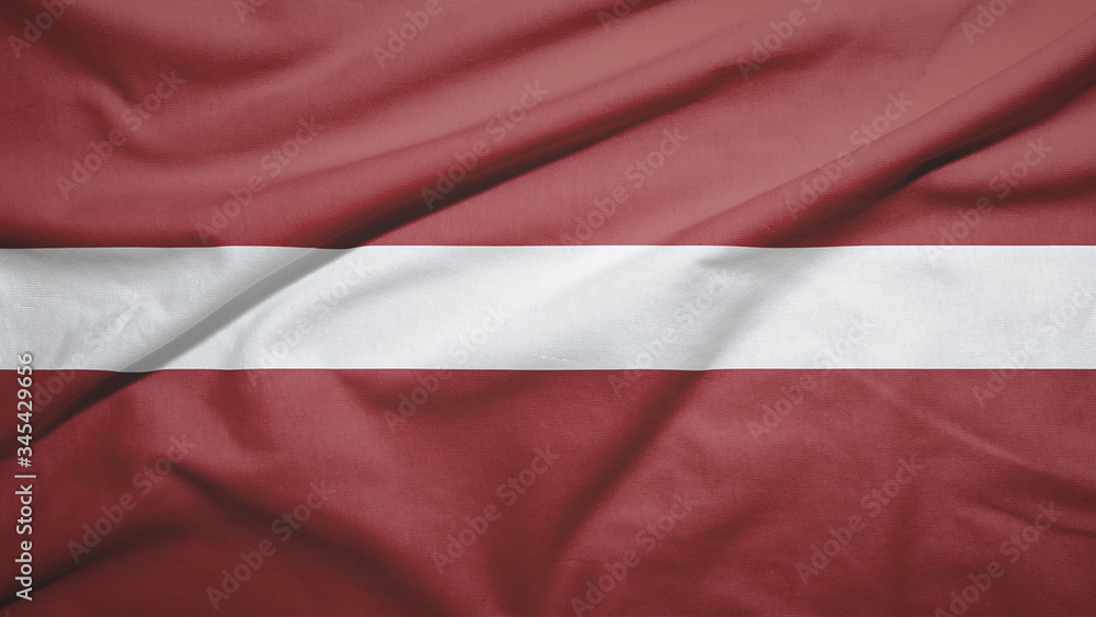 Obraz premium Latvia flag with fabric texture