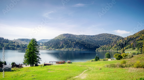 Palcmanska masa lake near the village of Dedinky, Slovakia photo