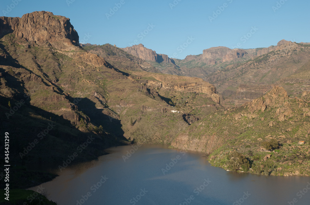 The Soria dam. Gran Canaria. Canary Islands. Spain. The Soria dam. Gran Canaria. Canary Islands. Spain.