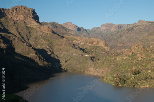 The Soria dam. Gran Canaria. Canary Islands. Spain.