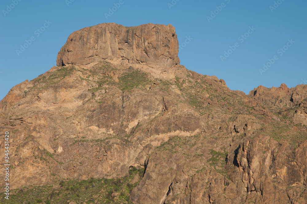 Fototapeta premium Cliff over the Soria dam. Gran Canaria. Canary Islands. Spain.