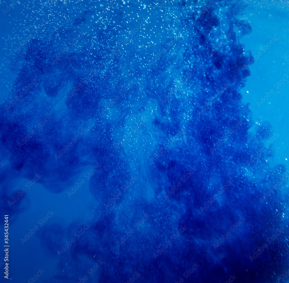 Fototapeta premium Abstract underwater color clouds