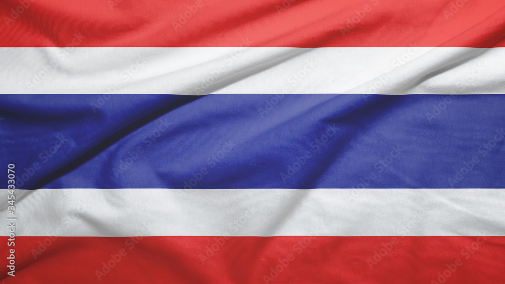 Fototapeta premium Thailand flag with fabric texture