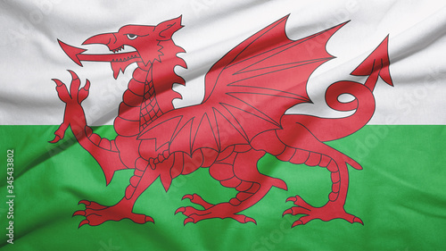 Fotografie Wales flag with fabric texture