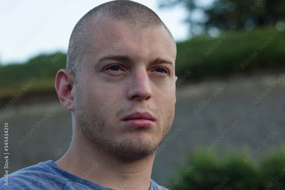 Portrait Of Man Looking Into The Distance Portrait Of Man Looking Into The Distance