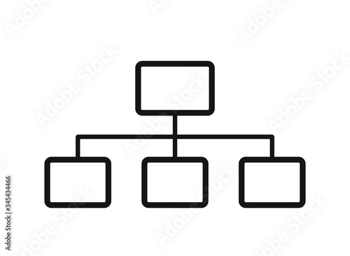 flowchart icon. vertical hierarchy flowchart template. infographic design element