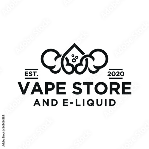 vintage retro vape store logo designs
