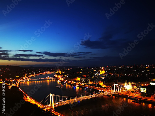 wonderful view of dusk in Budapest 