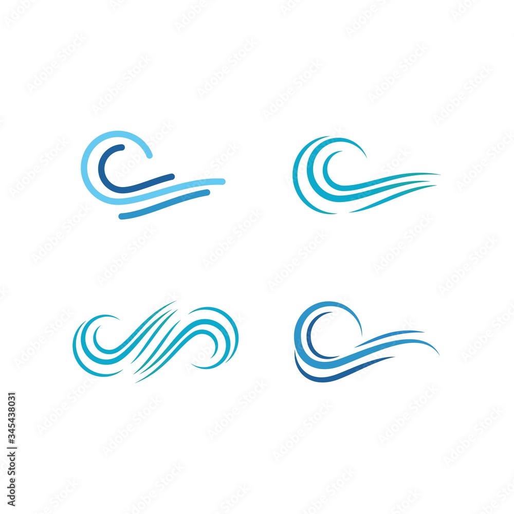 Naklejka premium Water wave Logo