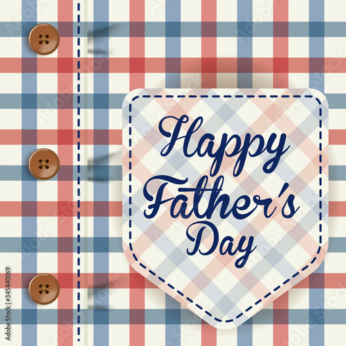 happy fathers day card with male shirt