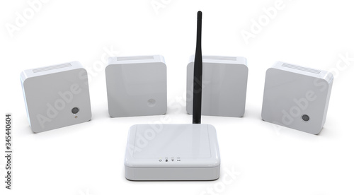Tablou pe pânză Internet of Things sensors and gateway