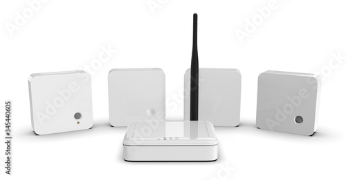 Obraz na płótnie Internet of Things sensors and gateway