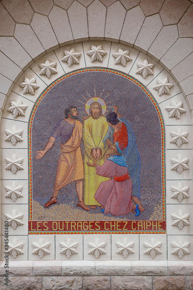 Mosaic at the Church of Saint Peter in Gallicantu, Mount Zion, Israel