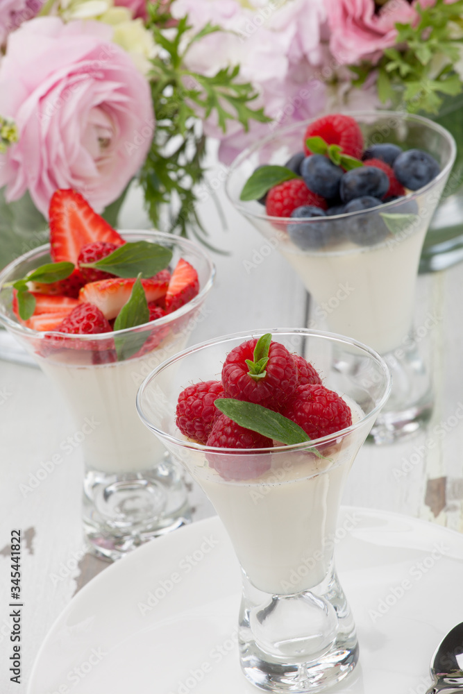 Panna Cotta Desert With Berries Panna Cotta Desert With Berries