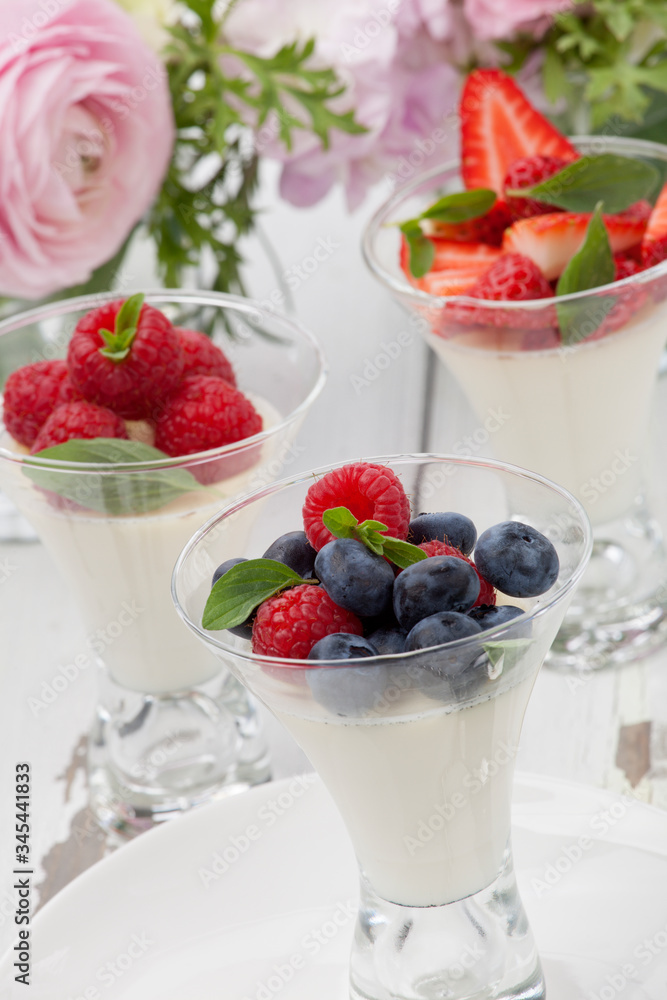 Panna Cotta Desert With Berries Panna Cotta Desert With Berries