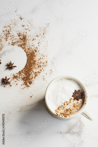 cup of coffee cinnamon star