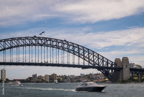 Boats at Sydney Harbor Bridge on a sunny day at Circular Quay, Australia © Matthew