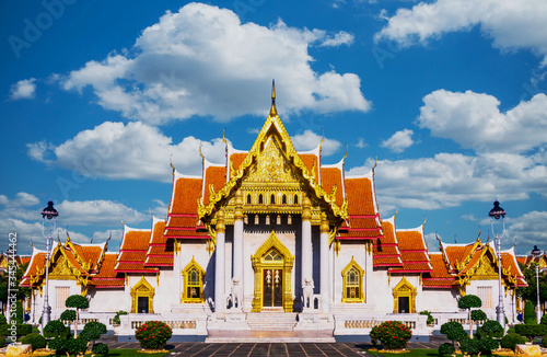 Photography Marble Temple of Bangkok, Thailand, Wat Benchamabophit, Bangkok, Amazing Thailan