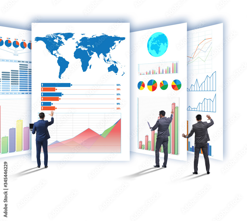 Concept of business charts and finance visualisation Concept of business charts and finance visualisation