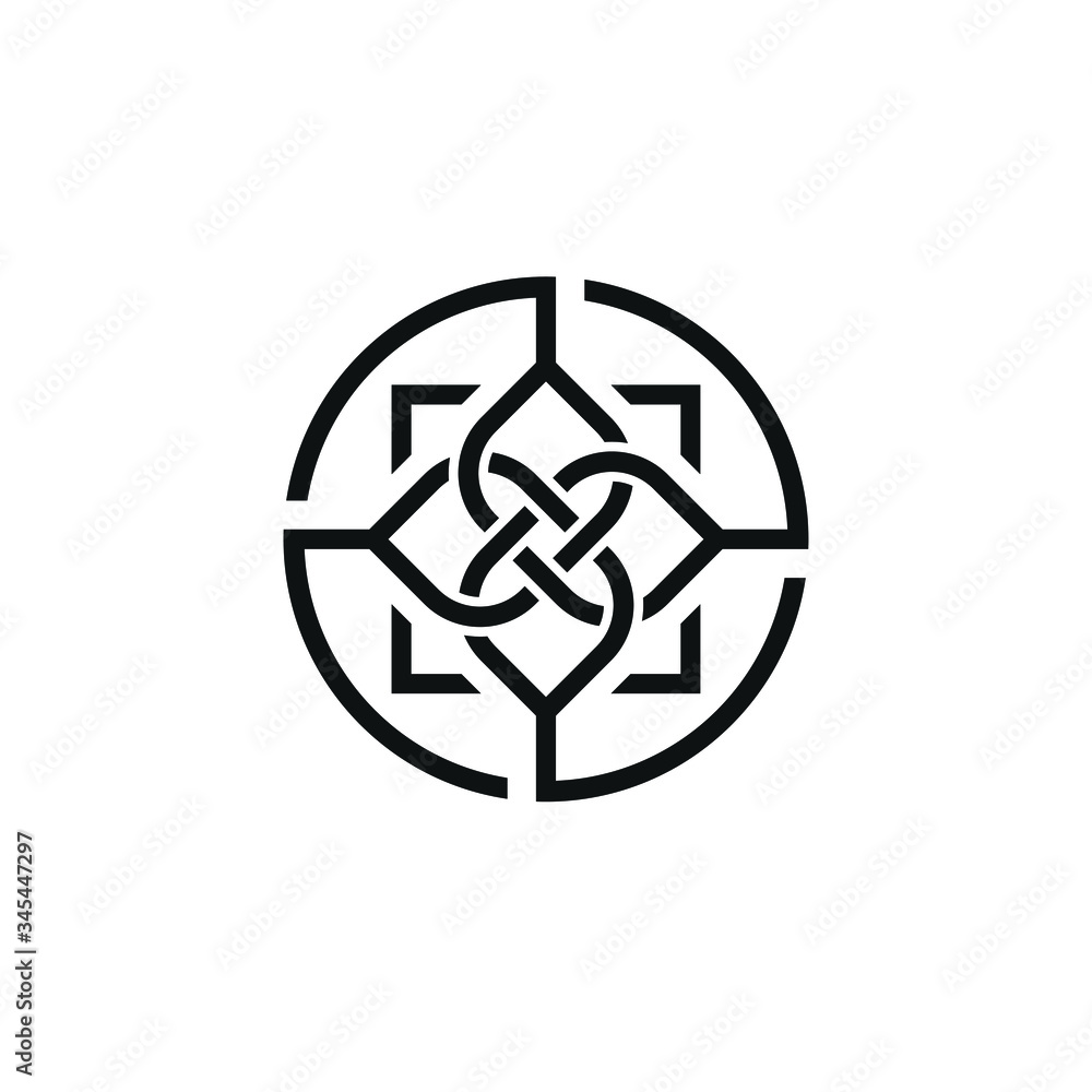 outline celtic leaf with circle logo inspirations outline celtic leaf with circle logo inspirations